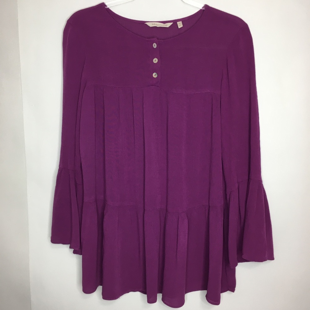 Soft Surroundings Crinkled Tiered Top